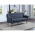 Mill Lane Mid-Century Modern 68” Tufted Sofa in Navy Fabric - Ethereal Company