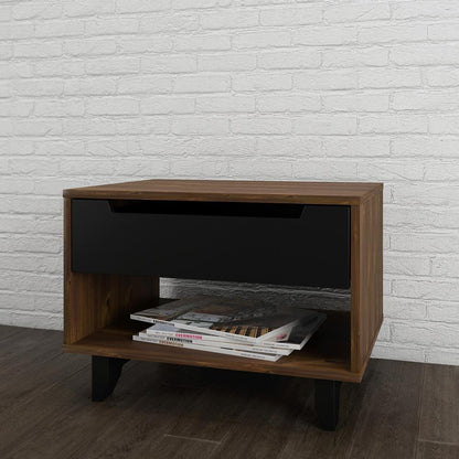 Nexera Nightstand - Truffle &amp; Black - Ethereal Company