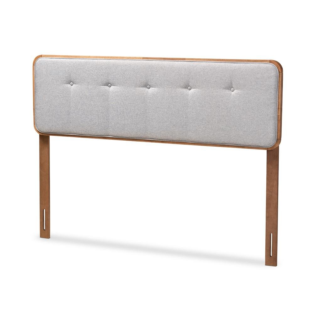 Palina Queen Size Headboard - Light Grey/Walnut - Ethereal Company