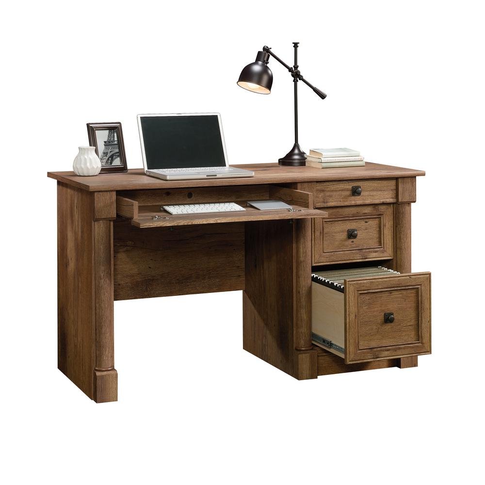 Palladia Computer Desk - Mystic Oak - Ethereal Company