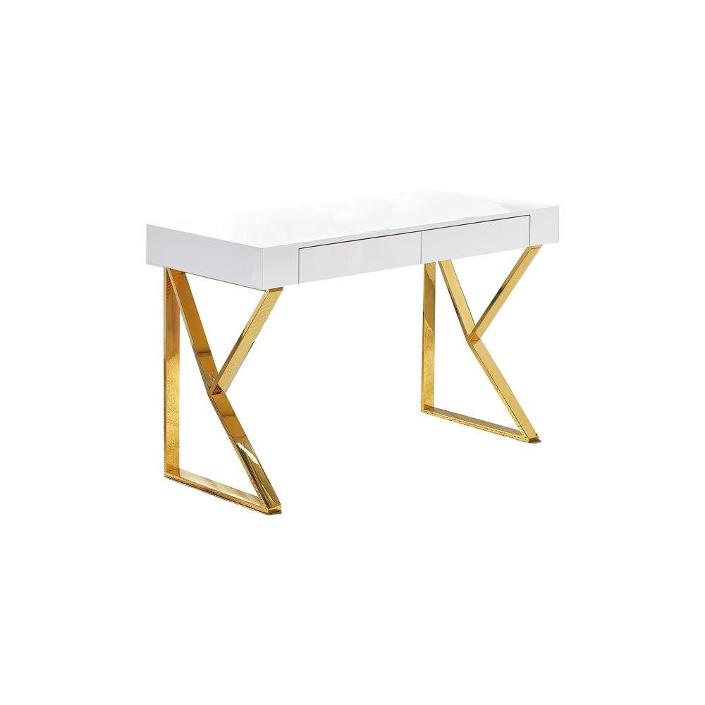 Philon 47&quot; Computer Desk in Gold - Ethereal Company