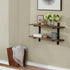 Pomona 36"W Metal and Solid Wood Wall Shelf - Ethereal Company