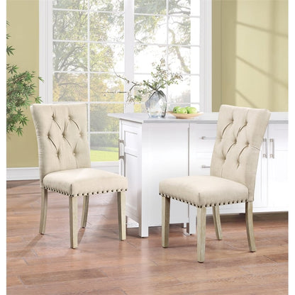 Preston Dining Chair 2 Pk - White - Ethereal Company