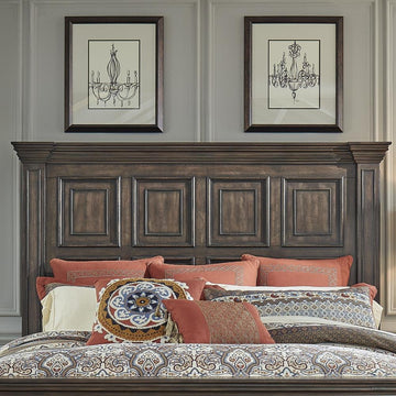 Queen Mansion Headboard Traditional Brown - Ethereal Company