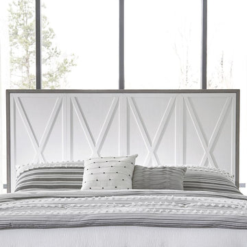 Queen Panel Headboard Contemporary White - Ethereal Company