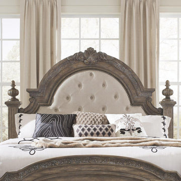Queen Uph Poster Headboard Traditional Brown - Ethereal Company