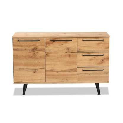 Radley Transitional Oak Brown Finished Wood Sideboard Buffet - Ethereal Company