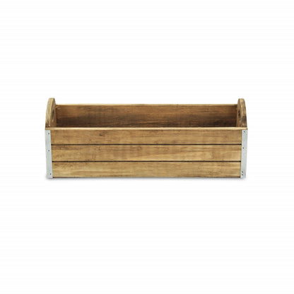 Rectangular Wooden Box Planter - Ethereal Company