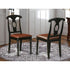Reginald Dining Chairs- Faux Leather - Black & Cherry - (Set Of 2) - Ethereal Company