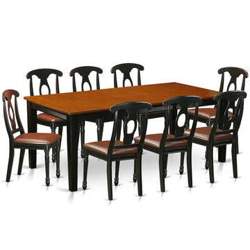 Reginald Dining Table with 8 Wooden Dining Chairs - Ethereal Company