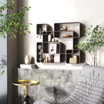 Reza Wall Shelf Antique Gray - Ethereal Company