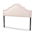 Rita Light Pink Velvet Fabric Upholstered Queen Size Headboard - Ethereal Company