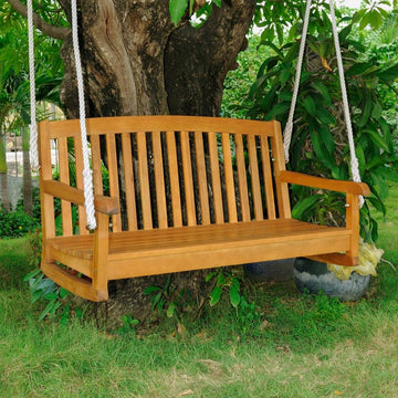 Royal Tahiti Curved Back Wood Two Seated Swing - Ethereal Company