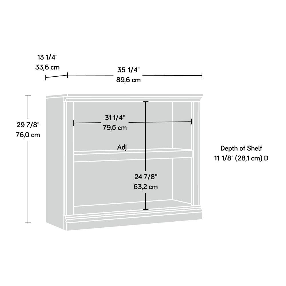 Sauder 2 Shelf Bookcase - Oiled Oak - Ethereal Company