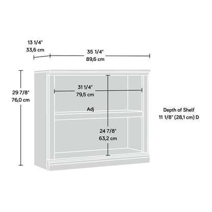 Sauder 2 Shelf Bookcase - Salt Oak - Ethereal Company