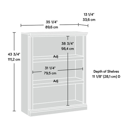 Sauder 3 Shelf Bookcase - Estate Black - Ethereal Company