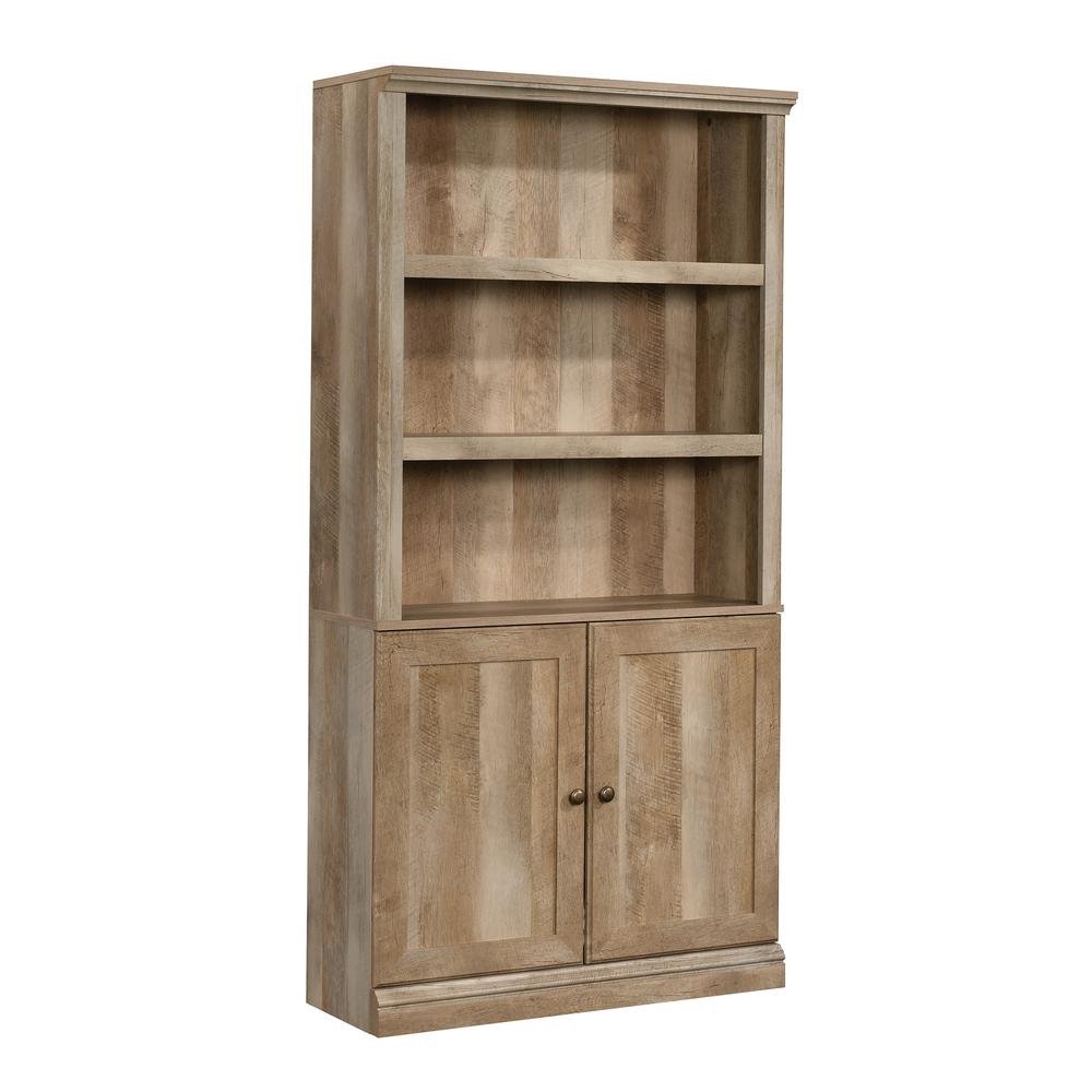 Sauder 5 Shelf Bookcase W/Doors - Lintel Oak - Ethereal Company