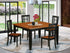 Seraphina Square Dining Table/4 Wood Dining Chairs/Black & Cherry Finish - Ethereal Company