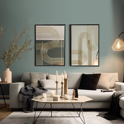 Set of 2 Modern Iron Loops Rectangular Accent Wall Mirrors - Ethereal Company