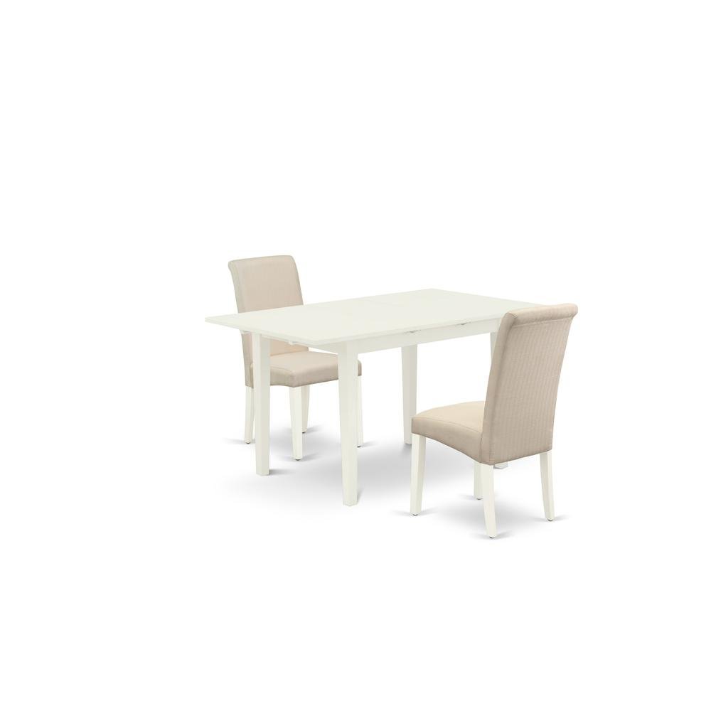 Sophia Dining Table/ 2 Dining Chairs/ White - Ethereal Company