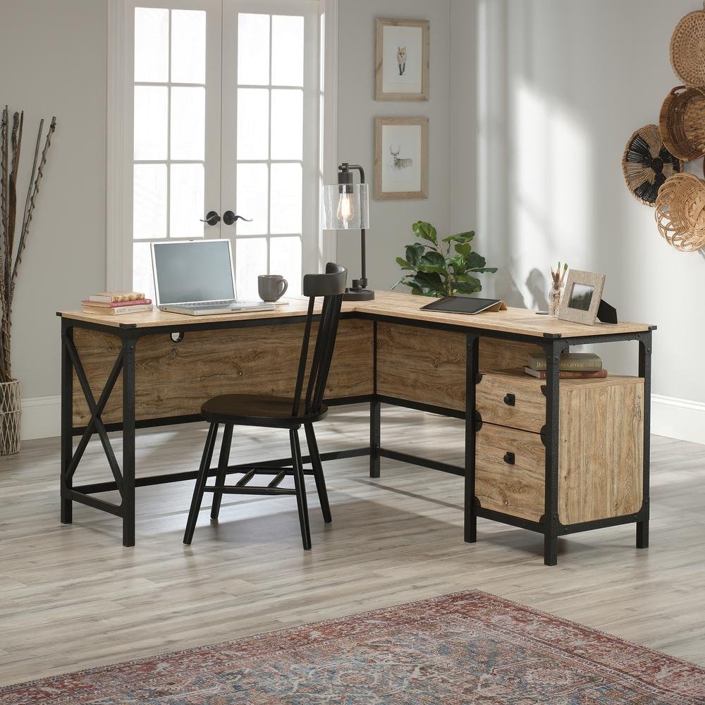 Steel River L-Desk - Milled Mesquite - Ethereal Company