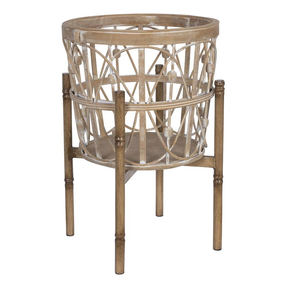 Stratton Home Decor Boho Woven Bamboo Plant Stand - Ethereal Company