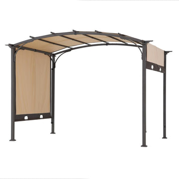 Sunjoy 9.5 x 11 ft. Outdoor Steel Arched Pergola - Ethereal Company
