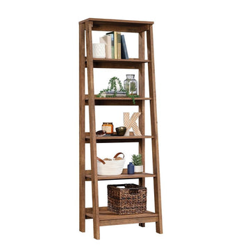Trestle 5-Shelf Bookcase - Vintage Oak - Ethereal Company