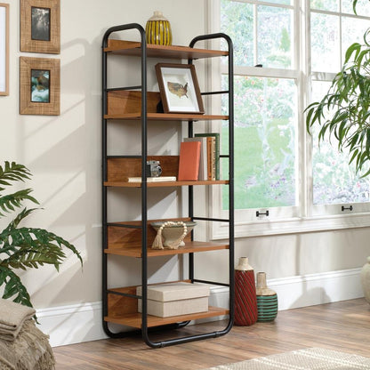 Union Plain 5-Shelf Bookcase - Prairie Cherry - Ethereal Company