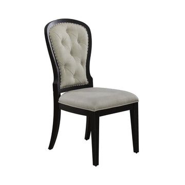 Uph Tufted Back Side Chair - Black - Ethereal Company