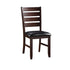 Urbana Side Chair (Set-2), Black PU & Cherry - Ethereal Company