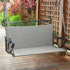 Valencia Resin Wicker/ Steel Hanging Loveseat Swing, Grey - Ethereal Company