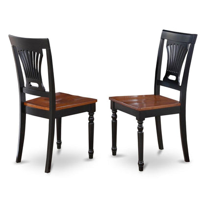 Vanderbilt Double Pedistal Dining Table/ 6 Dining Chairs / Black &amp; Cherry - Ethereal Company