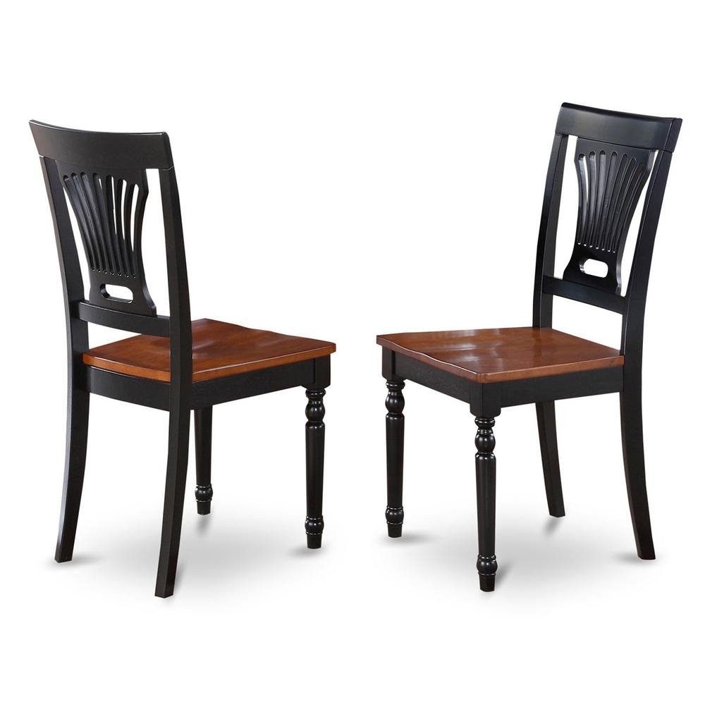 Vanderbilt Square Dining Table/8 Wood Dining Chairs/Black &amp; Cherry Finish - Ethereal Company