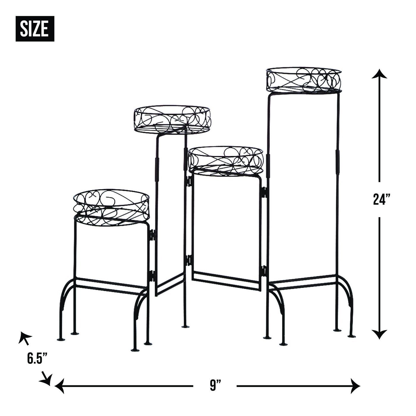 Versatile Foldable 4-Level Plant Stand - Ethereal Company