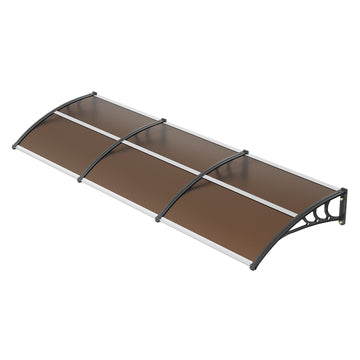 VEVOR Window Door Awning Canopy 40&quot; x 120&quot;, UPF 50+ Polycarbonate Entry Door Outdoor Window Awning Exterior, Front Door Overhang Awning for Sun Shutter, UV, Rain, Snow Protection, Hollow Sheet - Ethereal Company