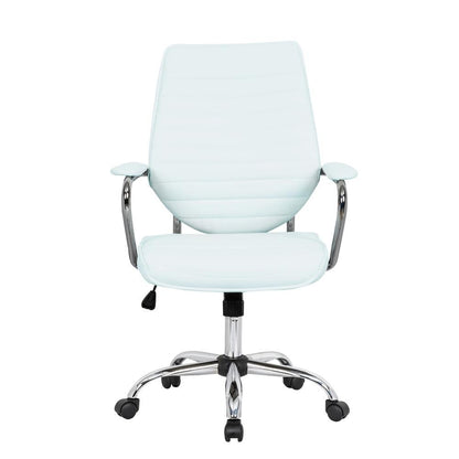 Winchester Home Leather Office Chair - White - Ethereal Company