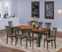 Windsor Dining Table/ 8 Wooden Dinging Chairs- Black & Cherry finish - Ethereal Company