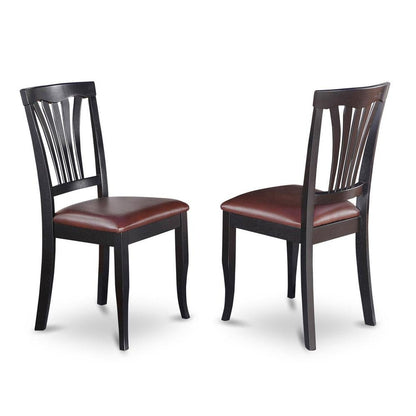 Windsor Dining Table/ 8 Wooden Dinging Chairs- Black &amp; Cherry finish - Ethereal Company