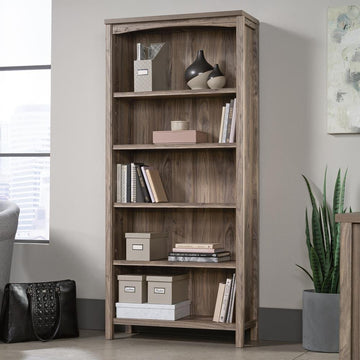 Woodburn 5 Shelf Bookcase - Washed Walnut - Ethereal Company