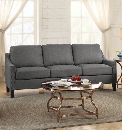 Zapata Sofa, Gray Linen - Ethereal Company